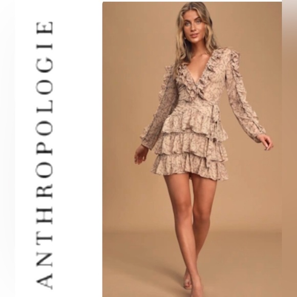 Anthropologie Bardot dress 2 Alessia pink floral ruffled mini dress $170 - Picture 9 of 11